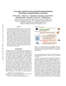 A Factuality and Diversity Reconciled Decoding Method for
  Knowledge-Grounded Dialogue Generation