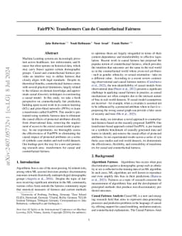 FairPFN: Transformers Can do Counterfactual Fairness