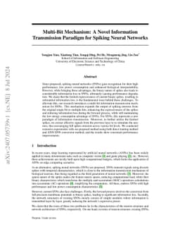 Multi-Bit Mechanism: A Novel Information Transmission Paradigm for
  Spiking Neural Networks