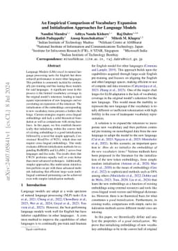 An Empirical Comparison of Vocabulary Expansion and Initialization
  Approaches for Language Models