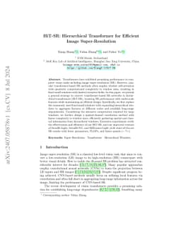 HiT-SR: Hierarchical Transformer for Efficient Image Super-Resolution
