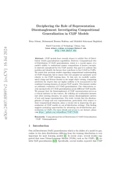 Deciphering the Role of Representation Disentanglement: Investigating
  Compositional Generalization in CLIP Models