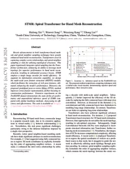STMR: Spiral Transformer for Hand Mesh Reconstruction