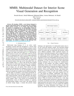 MMIS: Multimodal Dataset for Interior Scene Visual Generation and
  Recognition