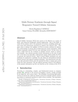Multi-Texture Synthesis through Signal Responsive Neural Cellular
  Automata