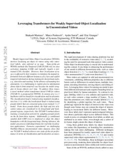 Leveraging Transformers for Weakly Supervised Object Localization in
  Unconstrained Videos