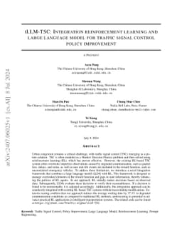 iLLM-TSC: Integration reinforcement learning and large language model
  for traffic signal control policy improvement