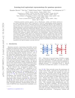 Learning local equivariant representations for quantum operators