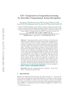 C2C: Component-to-Composition Learning for Zero-Shot Compositional
  Action Recognition