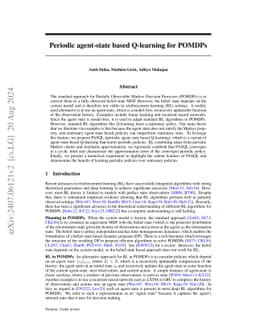 Periodic agent-state based Q-learning for POMDPs