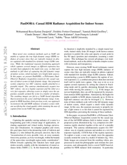 PanDORA: Casual HDR Radiance Acquisition for Indoor Scenes