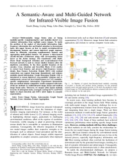 A Semantic-Aware and Multi-Guided Network for Infrared-Visible Image
  Fusion
