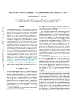 Contour-weighted loss for class-imbalanced image segmentation