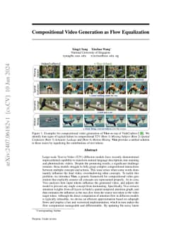 Compositional Video Generation as Flow Equalization