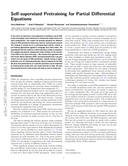 Self-supervised Pretraining for Partial Differential Equations