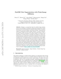 FairDiff: Fair Segmentation with Point-Image Diffusion