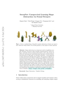 SweepNet: Unsupervised Learning Shape Abstraction via Neural Sweepers