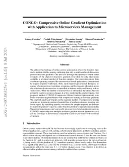 CONGO: Compressive Online Gradient Optimization