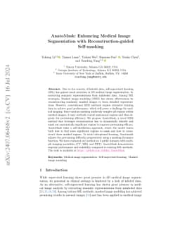 AnatoMask: Enhancing Medical Image Segmentation with
  Reconstruction-guided Self-masking