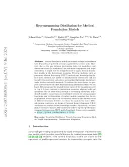 Reprogramming Distillation for Medical Foundation Models