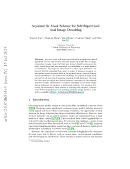 Asymmetric Mask Scheme for Self-Supervised Real Image Denoising