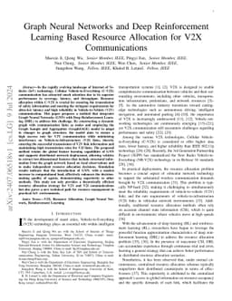 Graph Neural Networks and Deep Reinforcement Learning Based Resource
  Allocation for V2X Communications