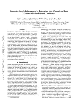 Improving Speech Enhancement by Integrating Inter-Channel and Band
  Features with Dual-branch Conformer