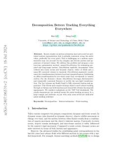 Decomposition Betters Tracking Everything Everywhere
