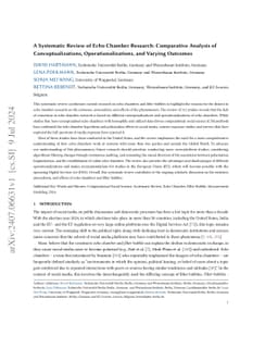 A Systematic Review of Echo Chamber Research: Comparative Analysis of
  Conceptualizations, Operationalizations, and Varying Outcomes