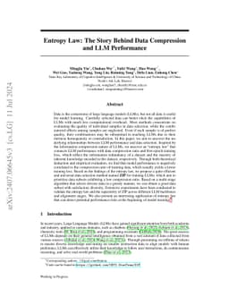 Entropy Law: The Story Behind Data Compression and LLM Performance