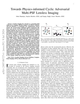 Towards Physics-informed Cyclic Adversarial Multi-PSF Lensless Imaging