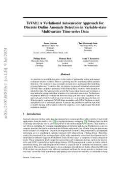 TeVAE: A Variational Autoencoder Approach for Discrete Online Anomaly
  Detection in Variable-state Multivariate Time-series Data