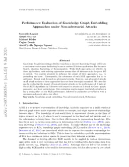 Performance Evaluation of Knowledge Graph Embedding Approaches under
  Non-adversarial Attacks