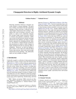 Changepoint Detection in Highly-Attributed Dynamic Graphs
