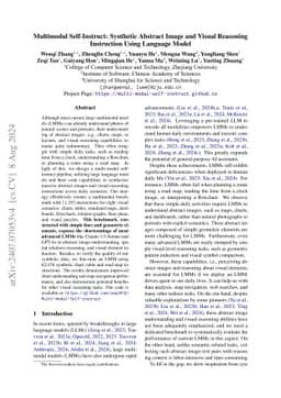 Multimodal Self-Instruct: Synthetic Abstract Image and Visual Reasoning
  Instruction Using Language Model