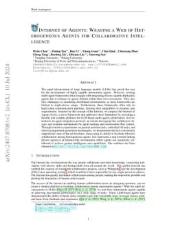 Internet of Agents: Weaving a Web of Heterogeneous Agents for
  Collaborative Intelligence