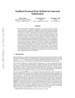 Stabilized Proximal-Point Methods for Federated Optimization