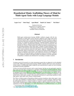 Hypothetical Minds: Scaffolding Theory of Mind for Multi-Agent Tasks
  with Large Language Models