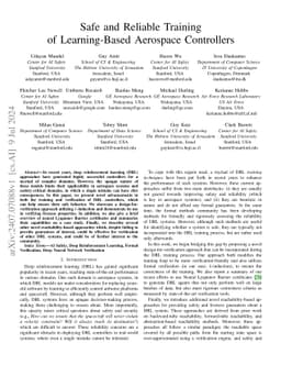 Safe and Reliable Training of Learning-Based Aerospace Controllers