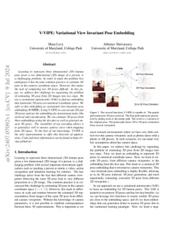 V-VIPE: Variational View Invariant Pose Embedding