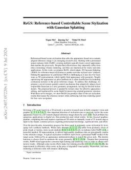 Reference-based Controllable Scene Stylization with Gaussian Splatting