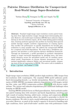 Pairwise Distance Distillation for Unsupervised Real-World Image
  Super-Resolution