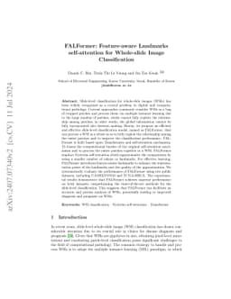 FALFormer: Feature-aware Landmarks self-attention for Whole-slide Image
  Classification
