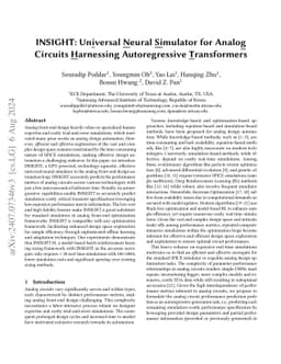 INSIGHT: Universal Neural Simulator for Analog Circuits Harnessing
  Autoregressive Transformers