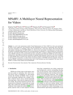MNeRV: A Multilayer Neural Representation for Videos