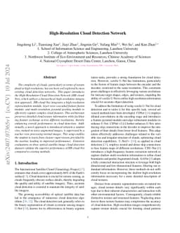 High-Resolution Cloud Detection Network