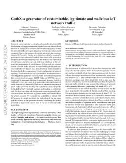 GothX: a generator of customizable, legitimate and malicious IoT network
  traffic