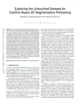 Exploring the Untouched Sweeps for Conflict-Aware 3D Segmentation
  Pretraining