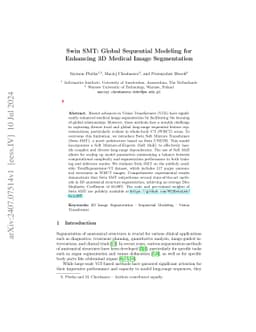 Swin SMT: Global Sequential Modeling in 3D Medical Image Segmentation