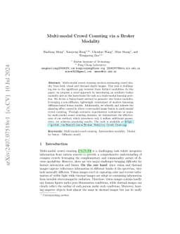 Multi-modal Crowd Counting via a Broker Modality
